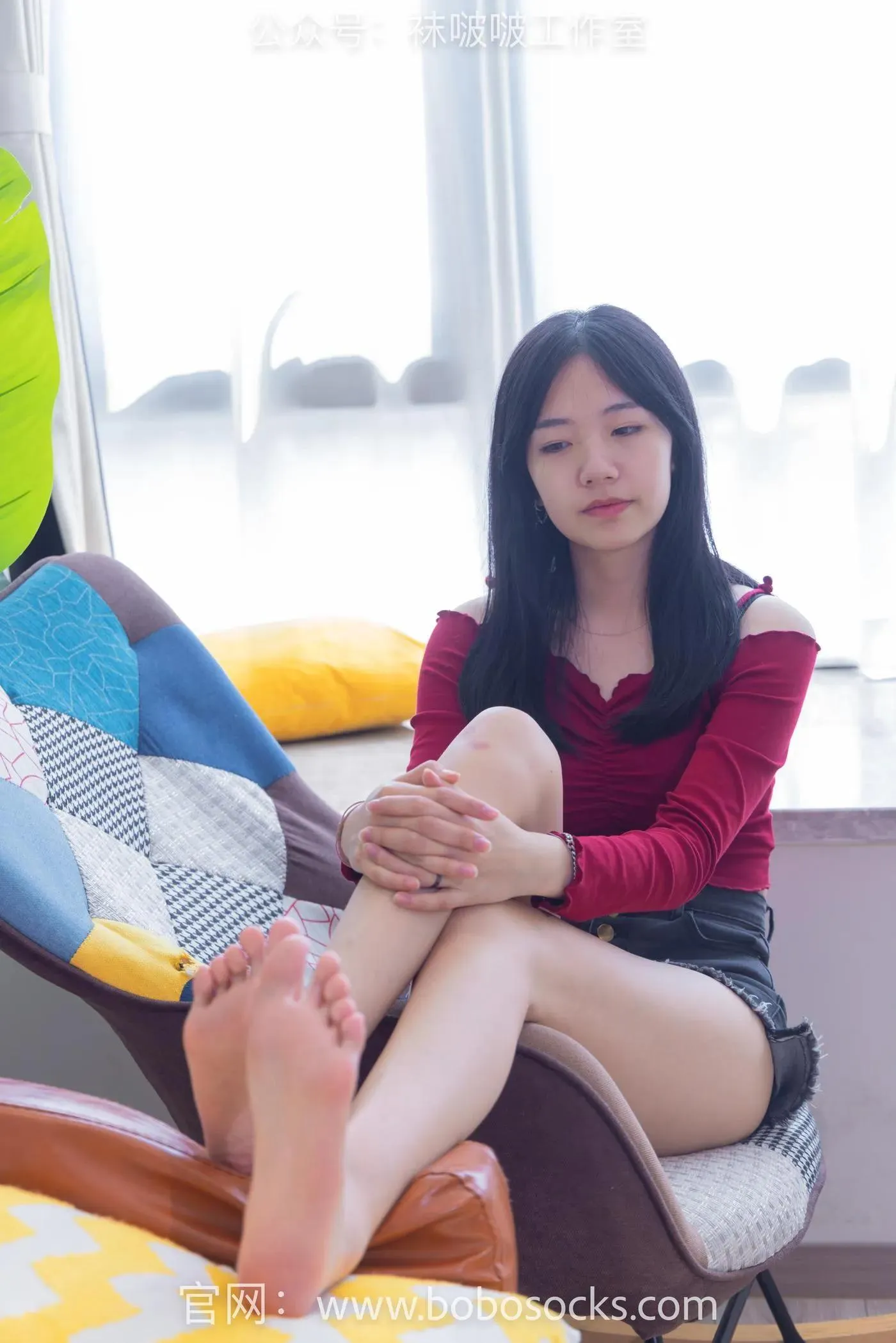 [BoBoSocks袜啵啵]NO.120 小甜豆-高跟长靴、白棉袜、裸足 [170P]插图6